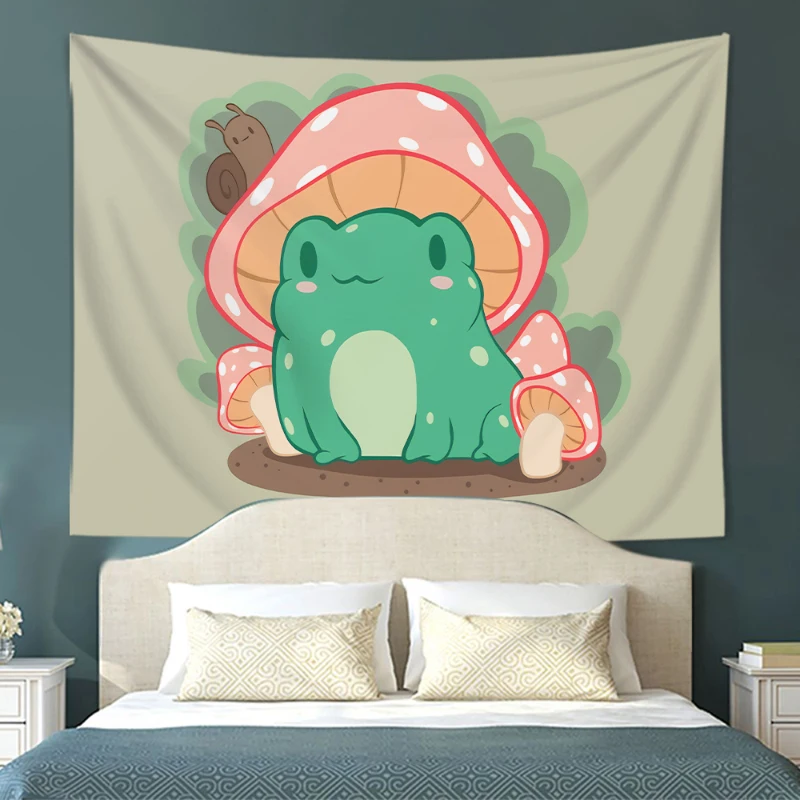 Aesthetic Frog Mushroom Hat Snail Kawaii Wall Hanging Funny Tapestry for Men Teen Girls Living Room Bedroom Dorm Home Decor
Aesthetic Frog Mushroom Hat Snail Kawaii Wall Hanging Funny Tapestry for Men Teen Girls Living Room Bedroom Dorm Home Decor