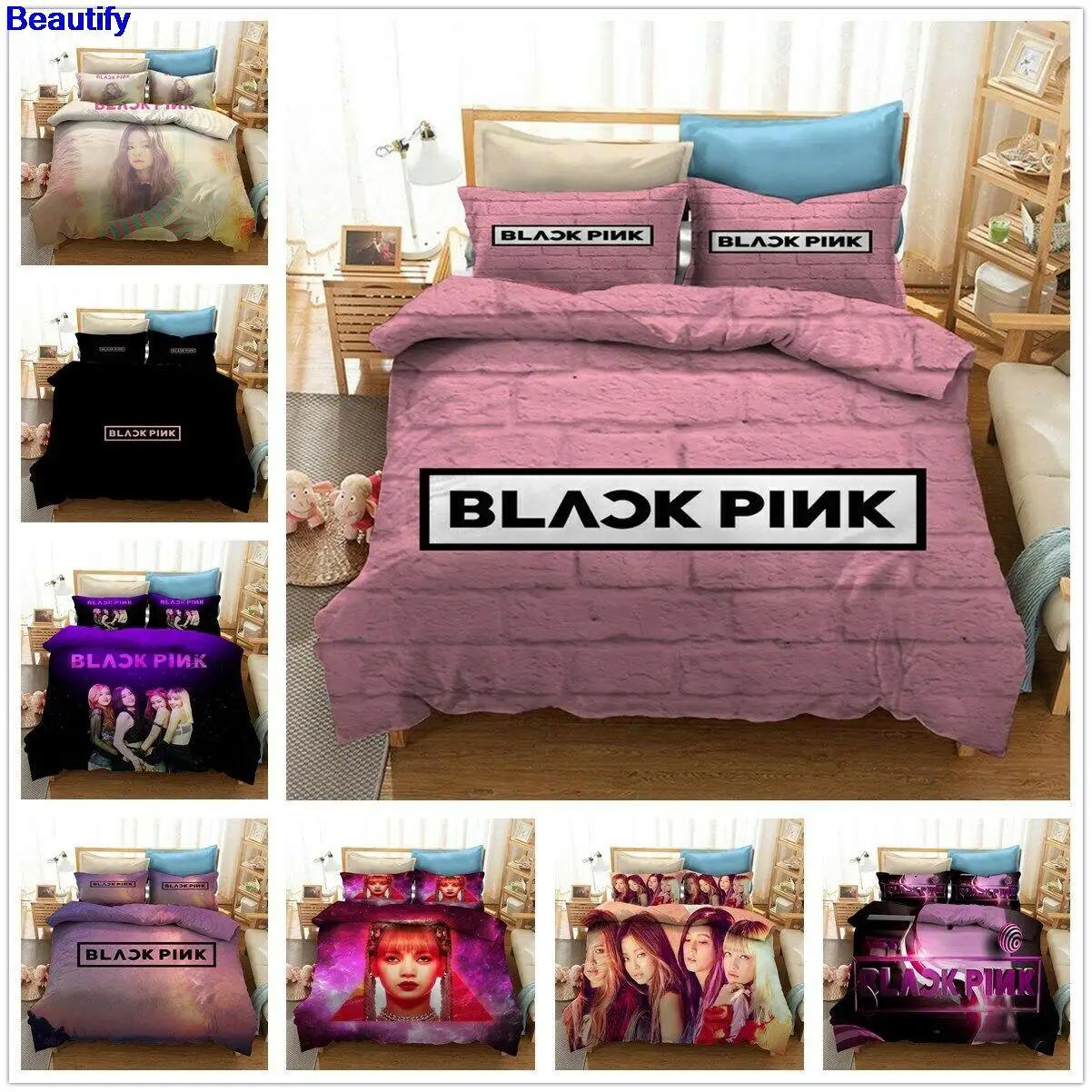 Beautify Kpop Girls Duvet Cover Pillowcase 3D Printed Bedding Set 2/3 Pcs Double Full Queen King Size Quilt Cover Home Textiles
Beautify Kpop Girls Duvet Cover Pillowcase 3D Printed Bedding Set 2/3 Pcs Double Full Queen King Size Quilt Cover Home Textiles