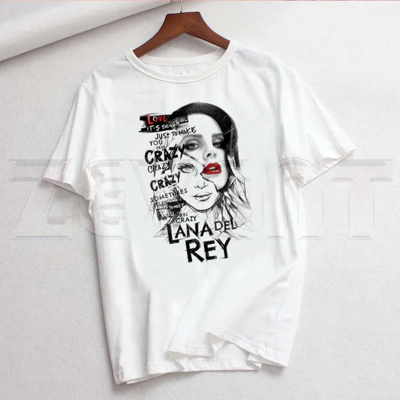 

Lana Del Rey 90s Graphic Aesthetic Tshirt Korean Style Women Print Harajuku Summer Tshirts Round Neck Short Sleeve Top Tee Shirt
