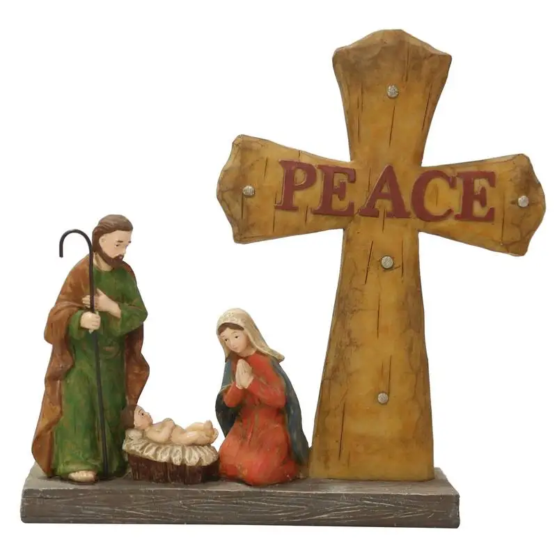 Nativity Scenes For Christmas Indoor Resin Cross Nativity Figure Nativity Scene Decor With Christmas Messages Religious Gift For
Nativity Scenes For Christmas Indoor Resin Cross Nativity Figure Nativity Scene Decor With Christmas Messages Religious Gift For