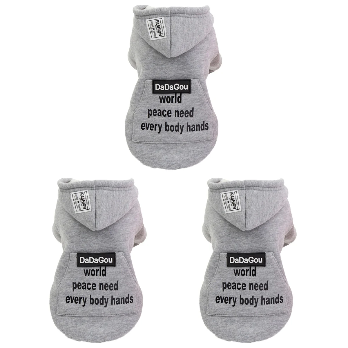 3pcs Pet Dog Clothes Dog Hoodies Warm Two-Feet Sweater Pet Custume Dog Garment Pet Supplies for Dog Size XXL Grey
3pcs Pet Dog Clothes Dog Hoodies Warm Two-Feet Sweater Pet Custume Dog Garment Pet Supplies for Dog Size XXL Grey