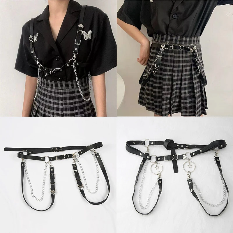 Punk Belt With Metal Waist Chain PU Leather Waist Belts Gothic Corset Dress Belt Adjustable Waistbands Black Belts For Women
Punk Belt With Metal Waist Chain PU Leather Waist Belts Gothic Corset Dress Belt Adjustable Waistbands Black Belts For Women