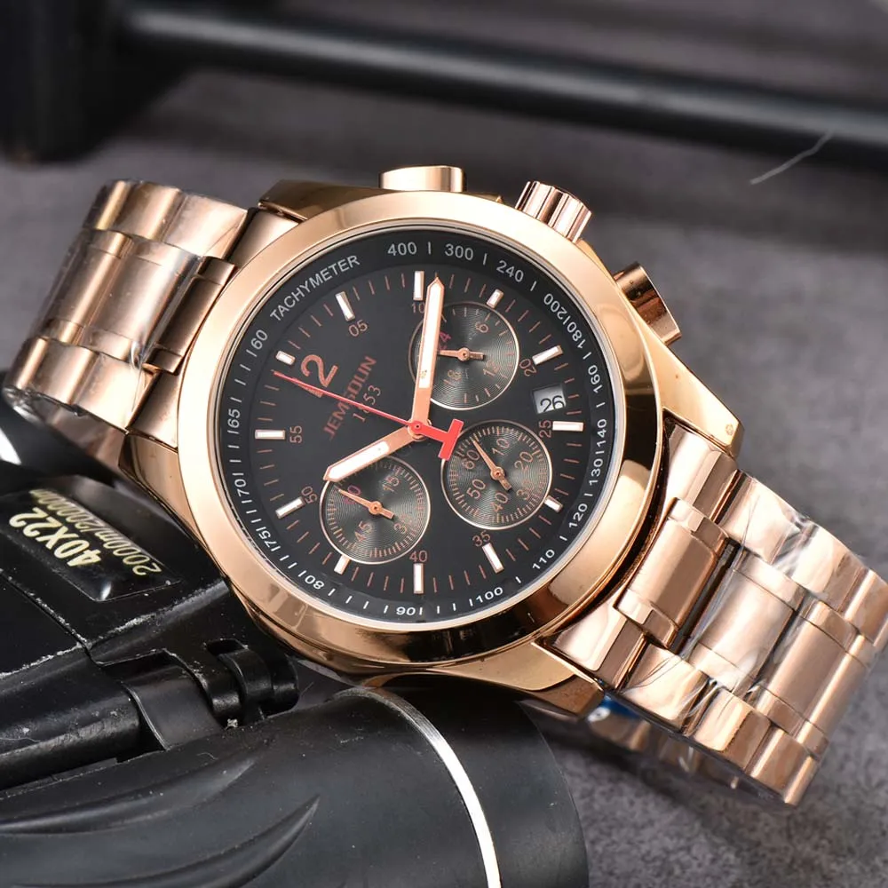 Original Brand Watches for Mens Multifunction Full Stainless Steel Quartz WristWatch Luxury Chronograph Automatic Date AAA Clock
Original Brand Watches for Mens Multifunction Full Stainless Steel Quartz WristWatch Luxury Chronograph Automatic Date AAA Clock