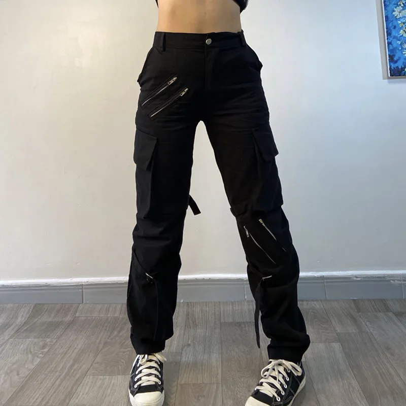 Combhasaki Women Hip Hop Long Trousers Casual Party Street High Waist Multi-Pocket Zipper Spring Fall Loose Jogger Cargo Pants
Combhasaki Women Hip Hop Long Trousers Casual Party Street High Waist Multi-Pocket Zipper Spring Fall Loose Jogger Cargo Pants