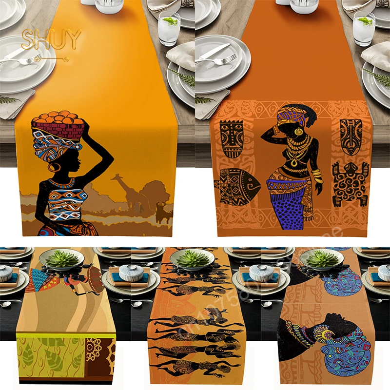 Table Runner African Girl Print for Wedding Decoration Dining Placemat Home Party Decor Luxury Covers Party Tablecloth Gifts
Table Runner African Girl Print for Wedding Decoration Dining Placemat Home Party Decor Luxury Covers Party Tablecloth Gifts