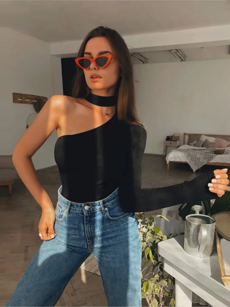 Cotton Halter One Shoulder Sexy Bodysuit Fashion Winter Spring Solid Bodycon Body Casual Long Sleeve Bodysuits Women Clothes
Cotton Halter One Shoulder Sexy Bodysuit Fashion Winter Spring Solid Bodycon Body Casual Long Sleeve Bodysuits Women Clothes