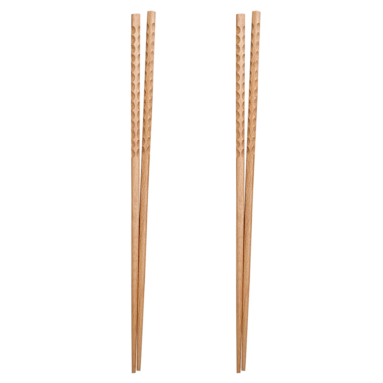 

2 Pairs Wood Hot Pot Chopsticks Lightweight Long Lengthen Chopsticks Frying Noodle Chafing Dish Chopsticks for Home Restaurant