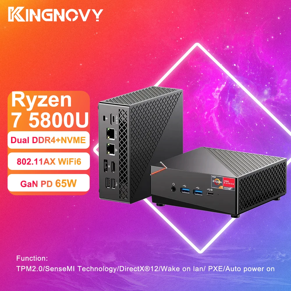 KingNovy игровой мини-ПК AMD Ryzen 7 5800U 5 4500U NVMe SSD 2,5G LAN Radeon RX Vega 8 мини-компьютер Windows 11 3x4K HTPC WiFi6
KingNovy игровой мини-ПК AMD Ryzen 7 5800U 5 4500U NVMe SSD 2,5G LAN Radeon RX Vega 8 мини-компьютер Windows 11 3x4K HTPC WiFi6