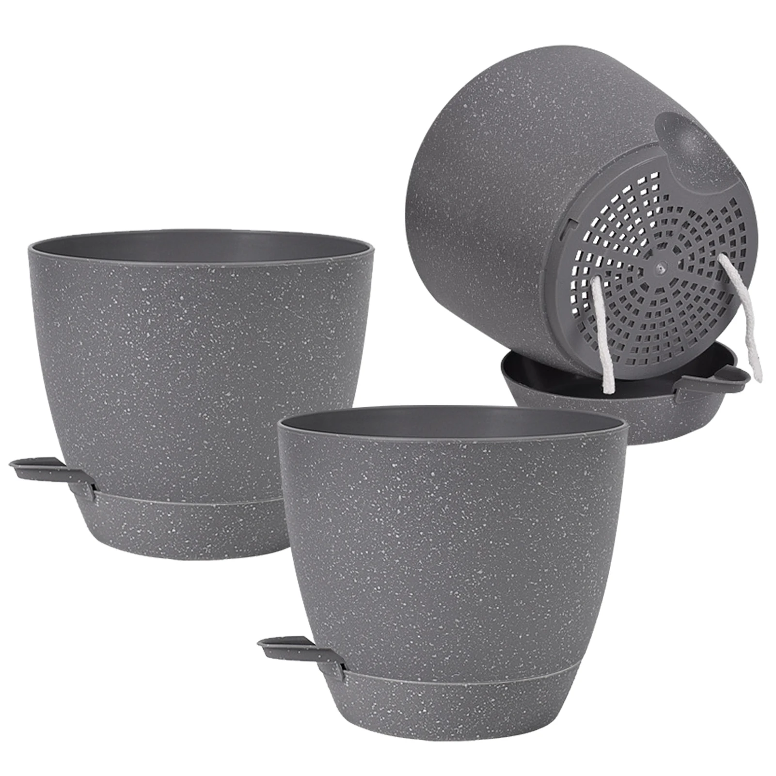 3pcs 6.5inch Modern Garden Flower Pot Bonsai With Saucer Round African Violet For Plants Desktop Orchid Home Decor Self Watering
3pcs 6.5inch Modern Garden Flower Pot Bonsai With Saucer Round African Violet For Plants Desktop Orchid Home Decor Self Watering