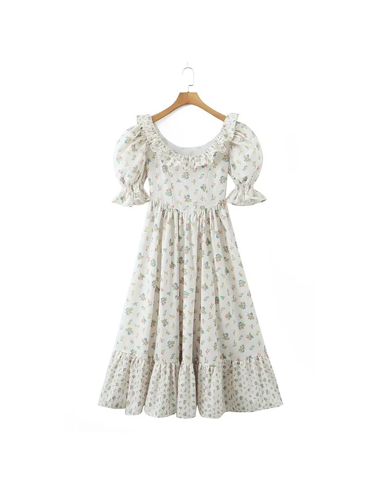 Женское винтажное платье миди PB & ZA, модное платье с цветочным принтом и рюшами на воротнике, с пышными рукавами и открытой спиной, 2022
Женское винтажное платье миди PB & ZA, модное платье с цветочным принтом и рюшами на воротнике, с пышными рукавами и открытой спиной, 2022