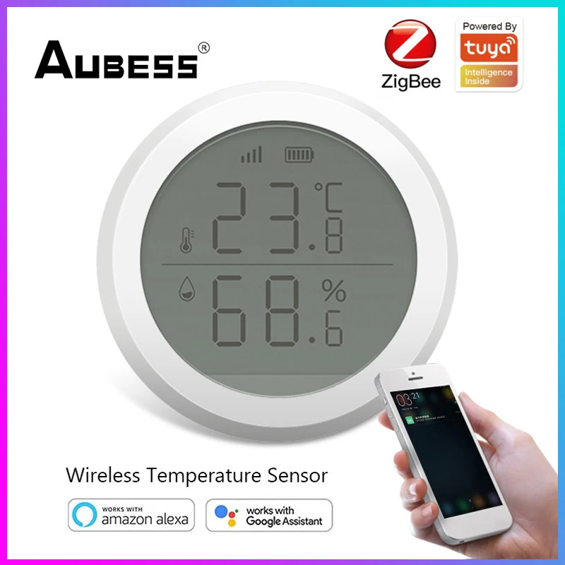 Умный датчик температуры и влажности Aubess Tuya Smart ZigBee с ЖК-дисплеем и приложением Smart Life Alexa Google Home
Умный датчик температуры и влажности Aubess Tuya Smart ZigBee с ЖК-дисплеем и приложением Smart Life Alexa Google Home