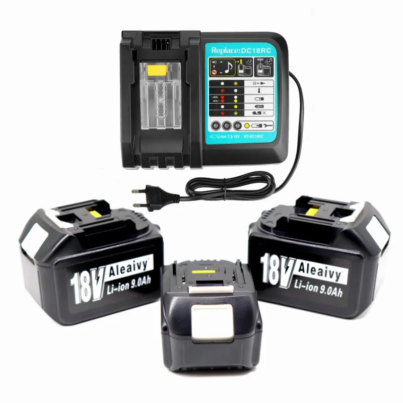 Aleaivy BL1860 Rechargeable 18 V 6000mAh 9000mAh lithium-ion Battery for Makita 18v Battery BL1840 BL1850 BL1830 BL1860B BL1830B
Aleaivy BL1860 Rechargeable 18 V 6000mAh 9000mAh lithium-ion Battery for Makita 18v Battery BL1840 BL1850 BL1830 BL1860B BL1830B