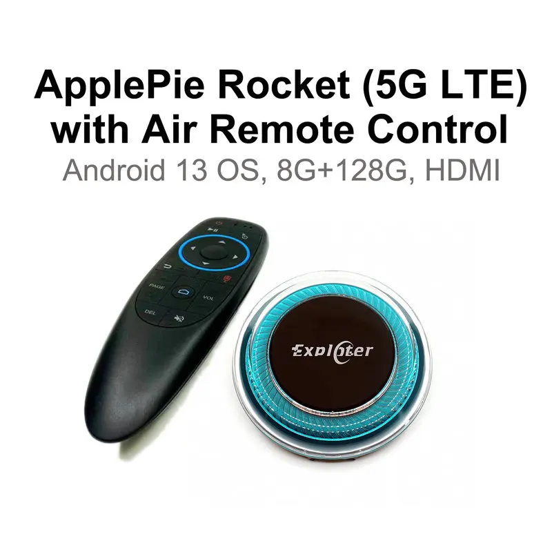 Exploter ApplePie Rocket Android 13 Car Ai Box 5G (не для США), беспроводной CarPlay и Android Авто Qualcomm QCM6490 HDMI 8 ГБ ОЗУ
Exploter ApplePie Rocket Android 13 Car Ai Box 5G (не для США), беспроводной CarPlay и Android Авто Qualcomm QCM6490 HDMI 8 ГБ ОЗУ