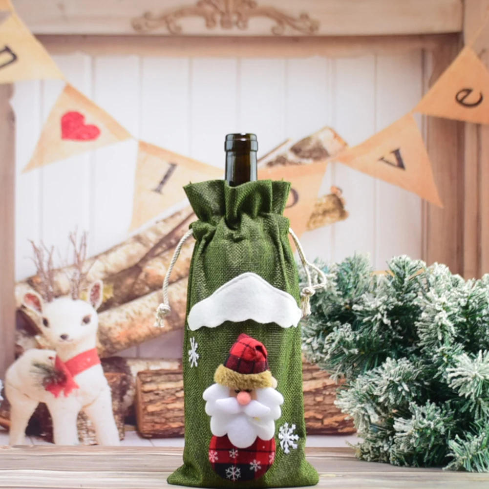 Decorate Wine Bottle Cover School Souvenir Christmas Dinner Daily Life Flax Gift Bags Table Decorations Xmas Party
Decorate Wine Bottle Cover School Souvenir Christmas Dinner Daily Life Flax Gift Bags Table Decorations Xmas Party