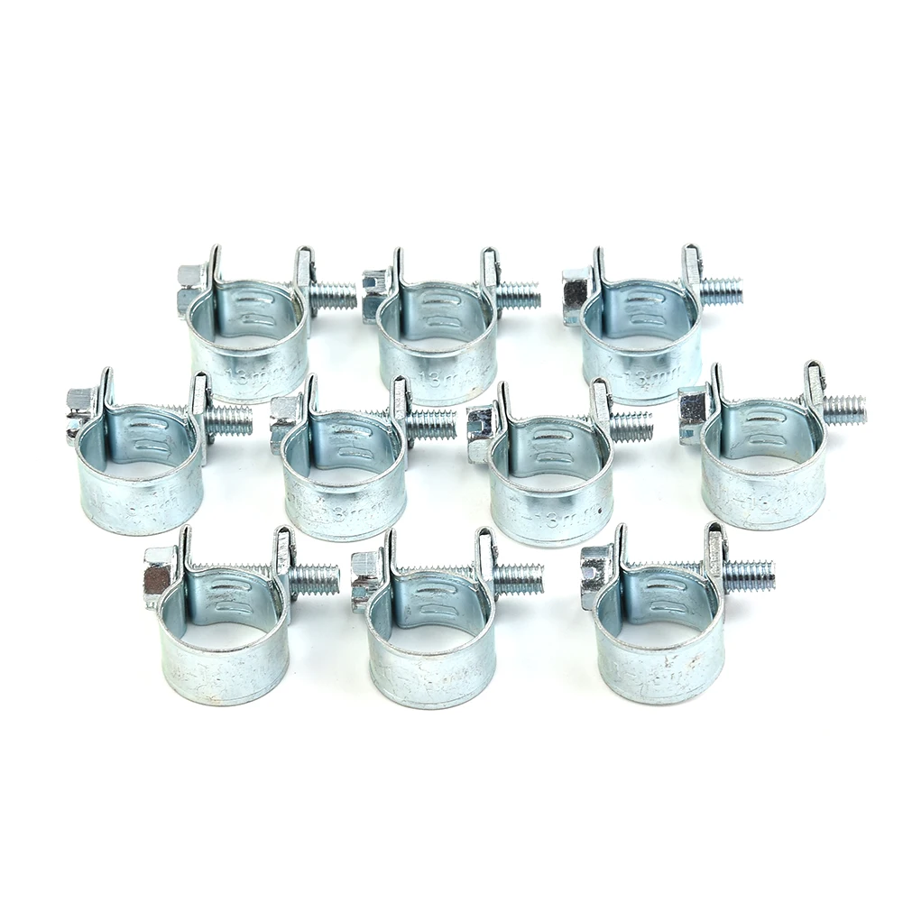 10pcs Hose Clips Carbon Steel 11-13mm / 13-15mm Nut And Bolt Fuel Line Clamps Petrol Pipe Diesel Air Small Clamp
10pcs Hose Clips Carbon Steel 11-13mm / 13-15mm Nut And Bolt Fuel Line Clamps Petrol Pipe Diesel Air Small Clamp