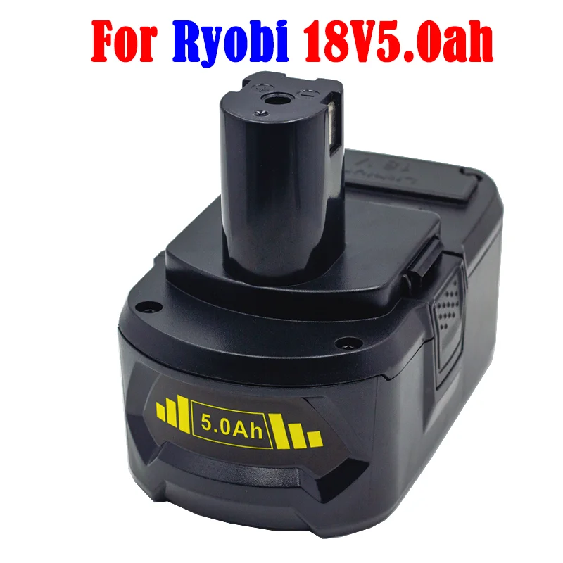 

Литий-ионный аккумулятор для ryobi ONE +, 18 в, 5,0 Ач, беспроводной Электроинструмент BPL1820, P108, P109, P106, P105, P104, P103, RB18L50, RB18L40