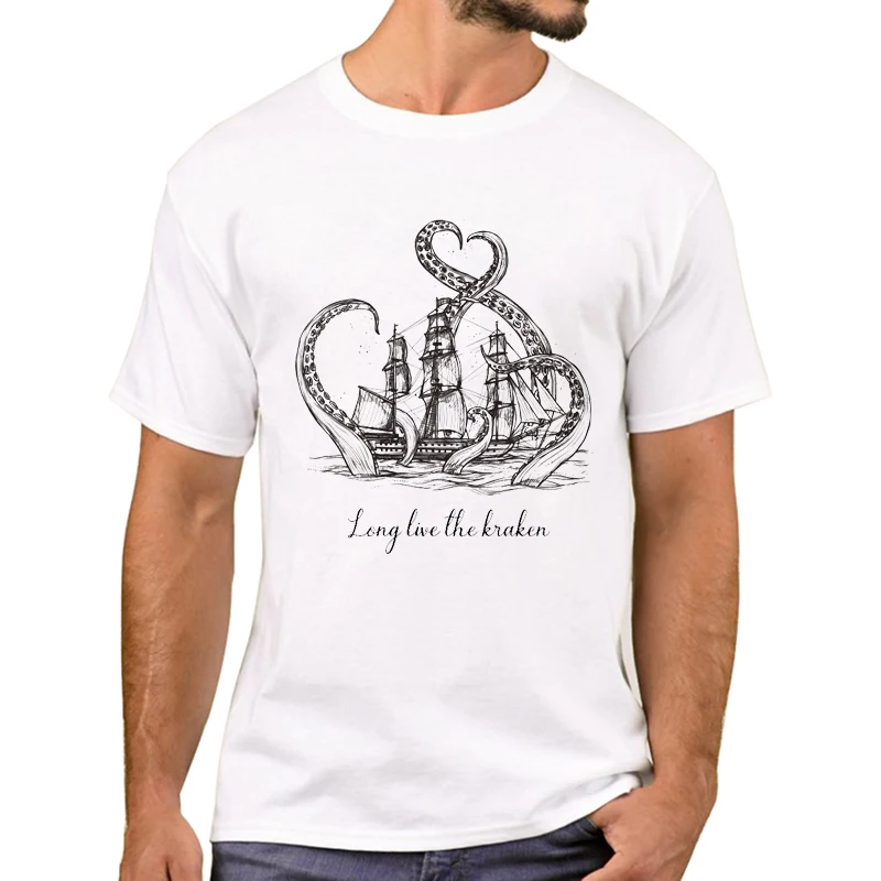 TEEHUB Hipster Octopus Ship Men T-Shirt Funny Kraken Attacking Printed T Shirts Short Sleeve Tshirts Cool Tee
TEEHUB Hipster Octopus Ship Men T-Shirt Funny Kraken Attacking Printed T Shirts Short Sleeve Tshirts Cool Tee