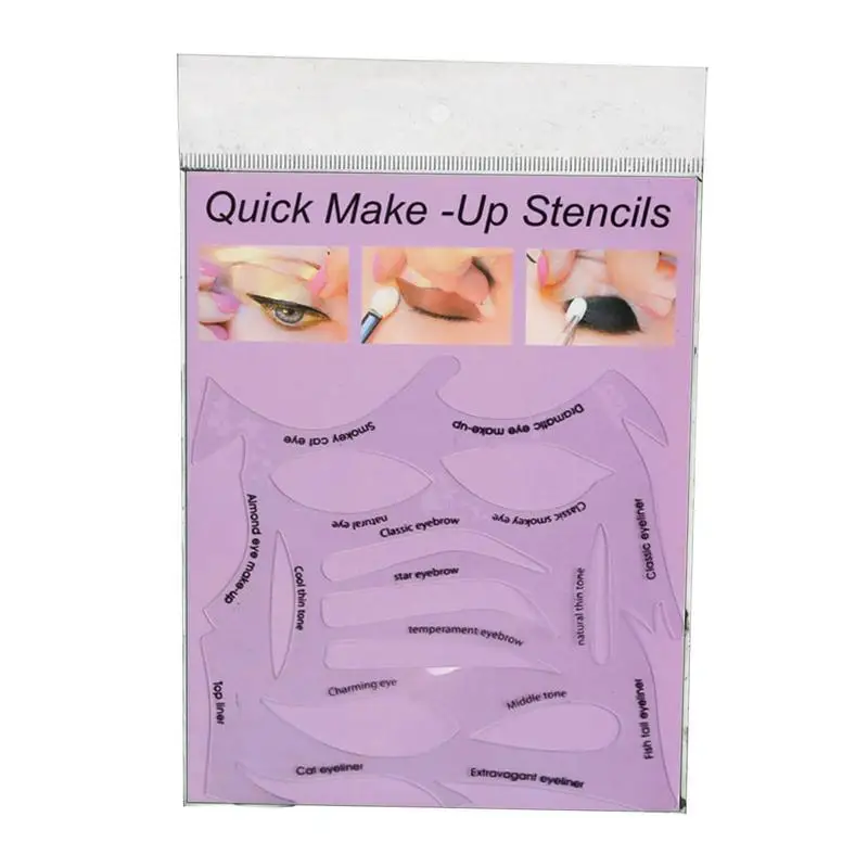 

Eyeliner Stencil Kit Cat Eye Makeup Template Stickers Eyeliner Eyeshadow Stencils Pads Starters Kit Quick Makeup Template Tools