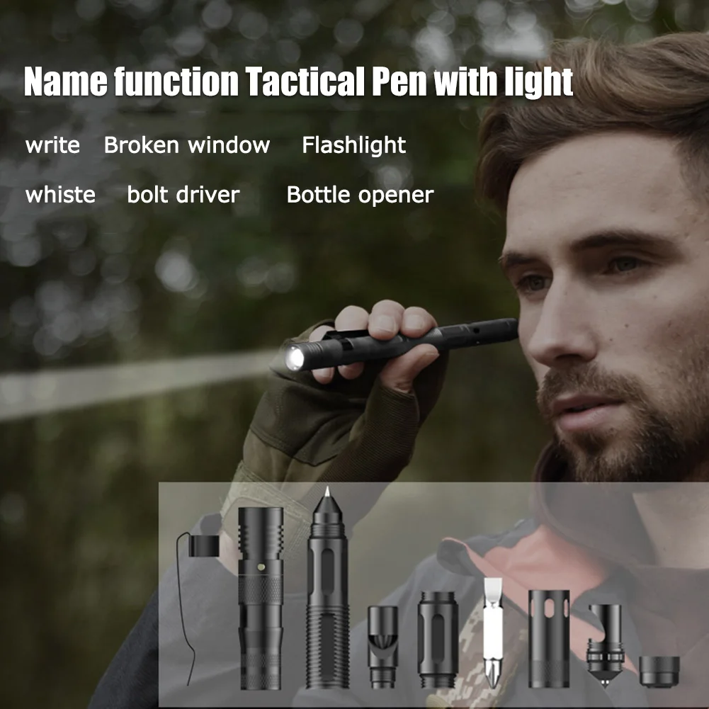 Multifunctional Mini Portable LED Flashlight EDC Screwdriver Outdoor Self-defense Pen Survival Tools Camping Emergency Bottle
Multifunctional Mini Portable LED Flashlight EDC Screwdriver Outdoor Self-defense Pen Survival Tools Camping Emergency Bottle