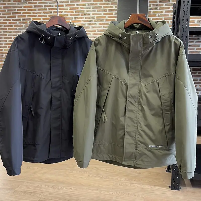 New Autumn Men's Hooded Cargo Jackets Streetwear Korean Fashion Black Casual Baggy Coats Tops Male Outdoor Clothes
New Autumn Men's Hooded Cargo Jackets Streetwear Korean Fashion Black Casual Baggy Coats Tops Male Outdoor Clothes