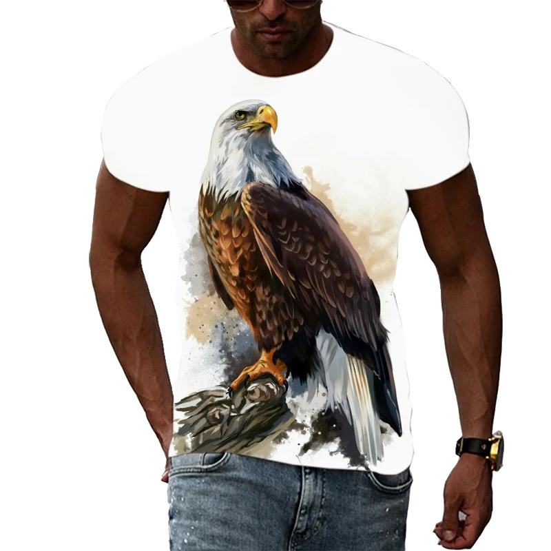 Summer Casual Animal Men Interesting Eagle graphic t shirts Personality Bird Pattern T-shirt Fashion Trend Printed t-shirts Top
Summer Casual Animal Men Interesting Eagle graphic t shirts Personality Bird Pattern T-shirt Fashion Trend Printed t-shirts Top