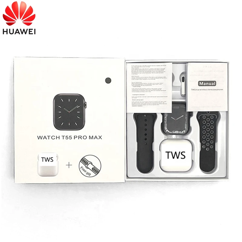 Оригинальные Смарт-часы Huawei T55 Pro Max, TWS наушники 2 в 1, BT вызов, экран 1,71 дюйма, мужские и женские Смарт-часы для Apple Xiaomi
Оригинальные Смарт-часы Huawei T55 Pro Max, TWS наушники 2 в 1, BT вызов, экран 1,71 дюйма, мужские и женские Смарт-часы для Apple Xiaomi