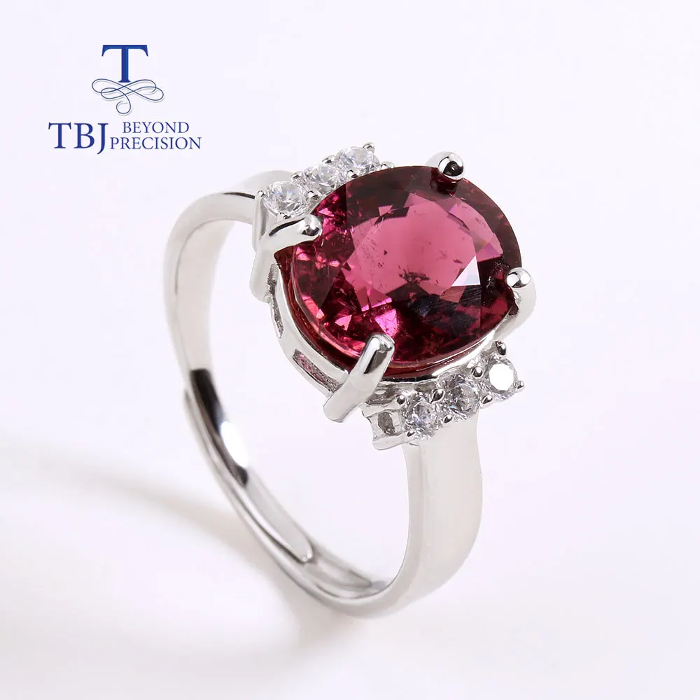 

Женское разноцветное кольцо с турмалином, овальное кольцо с натуральным драгоценным камнем 9*11 мм, простой дизайн, ювелирное изделие из стерлингового серебра 925 пробы, Рождественский подарок