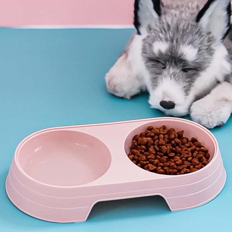 Pet Double Dog Bowl Plastic Kitten Dog Food Drinking Tray Feeder Cat Feeding Small and Medium-sized Pet Items 
Pet Double Dog Bowl Plastic Kitten Dog Food Drinking Tray Feeder Cat Feeding Small and Medium-sized Pet Items