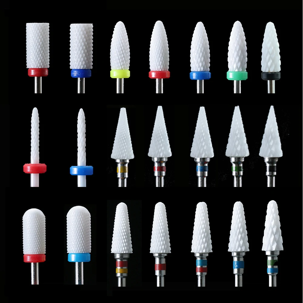 

1pcs Ceramic Milling Cutter Nail Drill Bit Electric Manicure Drills Pedicure Mill Bits Machine Files Nail Art Tools Equipment