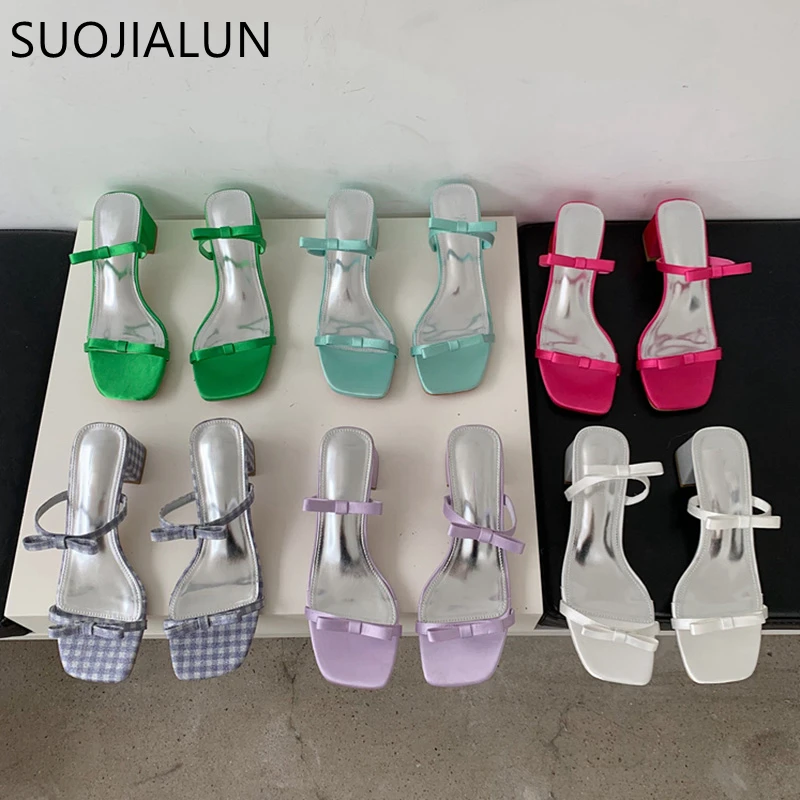 SUOJIALUN 2022 Summer Women Slipper Fashion Bow-knot Square Low Heel Ladies Elegant Sandal Shoes Outdoor Beach Slides Flip Flop
SUOJIALUN 2022 Summer Women Slipper Fashion Bow-knot Square Low Heel Ladies Elegant Sandal Shoes Outdoor Beach Slides Flip Flop