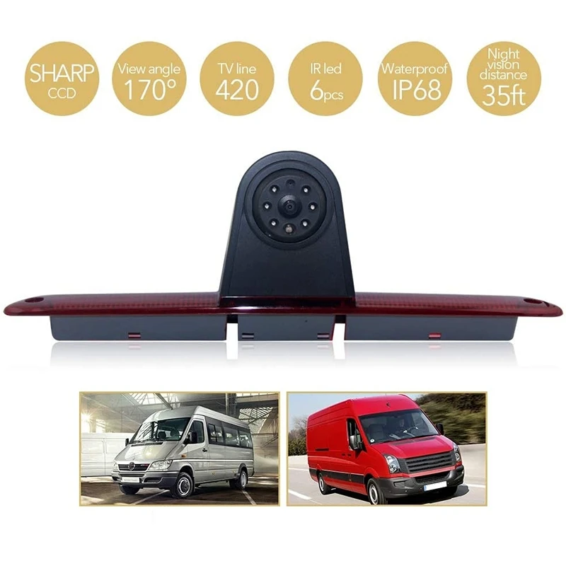Waterproof Night Vision 3Rd Brake Light Reversing Camera for Van Mercedes Sprinter W906 324H 524H/VW Crafter Transporter 2006-20
Waterproof Night Vision 3Rd Brake Light Reversing Camera for Van Mercedes Sprinter W906 324H 524H/VW Crafter Transporter 2006-20