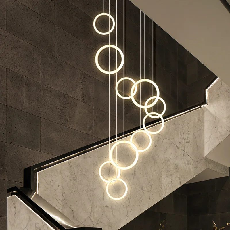Led Art Chandelier Pendant Lamp Light Modern Acrylic Rings Lighting Living Dining Room Decor Stair Villa Hanging Luminaire
Led Art Chandelier Pendant Lamp Light Modern Acrylic Rings Lighting Living Dining Room Decor Stair Villa Hanging Luminaire