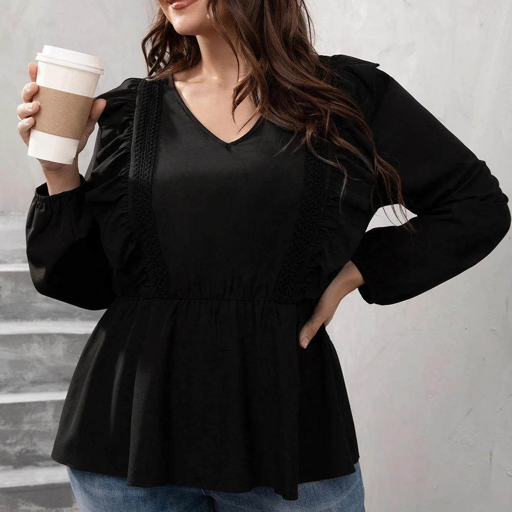 Plus Size Women Solid Blouses Long Sleeve V Neck Casual Tunic Top T-Shirt Fungus Edge Solid Color Shirt L - 4XL
Plus Size Women Solid Blouses Long Sleeve V Neck Casual Tunic Top T-Shirt Fungus Edge Solid Color Shirt L - 4XL