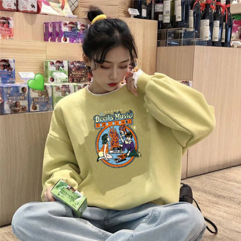 ZITY Women Sweatershirt Autumn Winter Loose Korean Version Cartoon Print Long Sleeve Plus Velvet Fake Two Piece Sweatershirt Top
ZITY Women Sweatershirt Autumn Winter Loose Korean Version Cartoon Print Long Sleeve Plus Velvet Fake Two Piece Sweatershirt Top