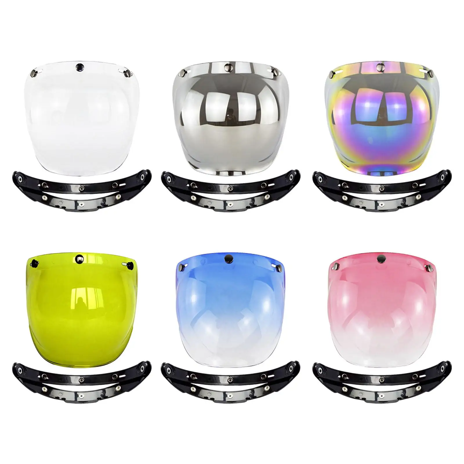 Bubble 3 Snap Visor Lens Shield Lens Mask Windshield for Open Motorcycle Helmets Flip up Down Windscreen Retro Helmet Lens Visor
Bubble 3 Snap Visor Lens Shield Lens Mask Windshield for Open Motorcycle Helmets Flip up Down Windscreen Retro Helmet Lens Visor