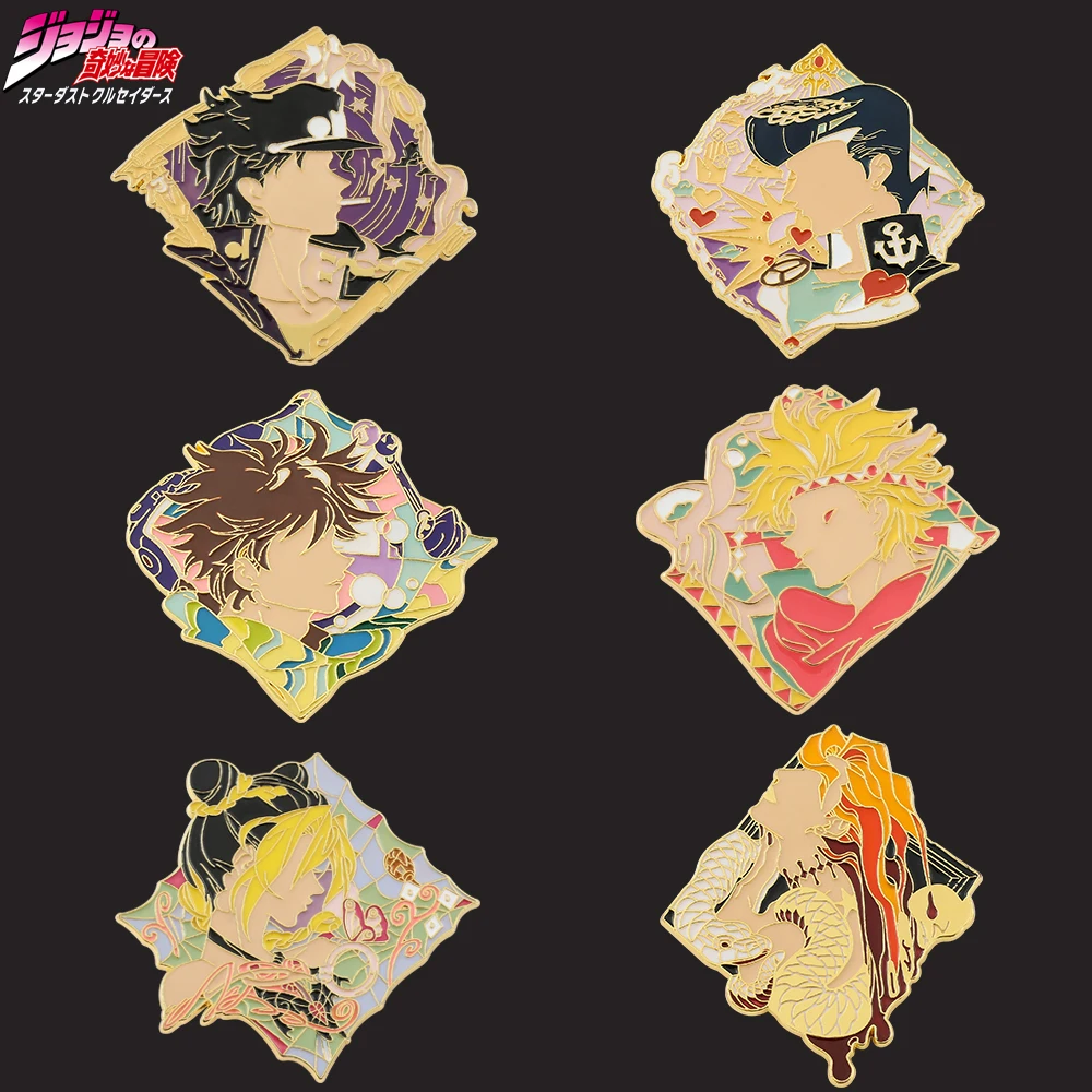 Action Anime JoJo's Bizarre Adventure Enamel Lapel Pins Jotaro Higashikata Josuke Dio Brando Metal Badges Brooches Jewelry Gifts
Action Anime JoJo's Bizarre Adventure Enamel Lapel Pins Jotaro Higashikata Josuke Dio Brando Metal Badges Brooches Jewelry Gifts
