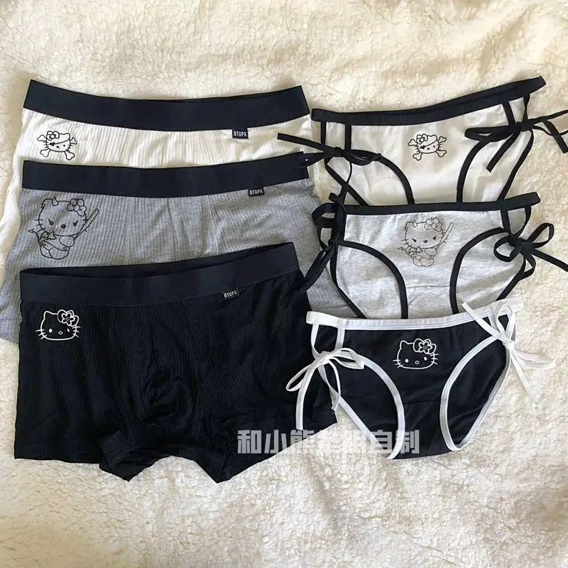 Cartoon Cute Hello Kitty Anime Print Sexy Briefs Pure Cotton Comfortable Underwear Breathable Boxer Couple Underwear
Cartoon Cute Hello Kitty Anime Print Sexy Briefs Pure Cotton Comfortable Underwear Breathable Boxer Couple Underwear