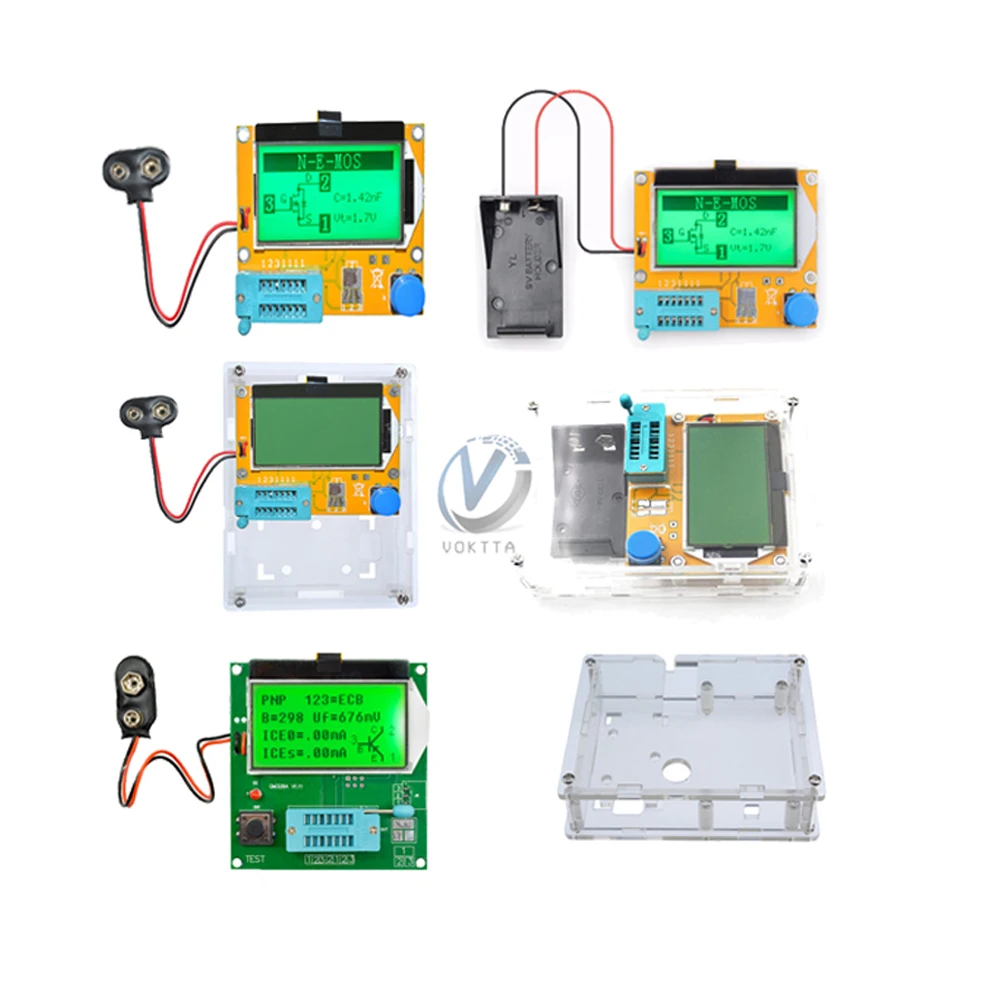 Mega328 LCR-T4 Digital Display Transistor Tester Diode Triode GM328A LCD Screen Capacitance Meter LCR\PWM Meter MOS/PNP/NPN
Mega328 LCR-T4 Digital Display Transistor Tester Diode Triode GM328A LCD Screen Capacitance Meter LCR\PWM Meter MOS/PNP/NPN