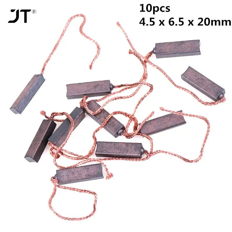 10 шт., щётки для электродвигателя, 4,5x6,5x20 мм
10 шт., щётки для электродвигателя, 4,5x6,5x20 мм