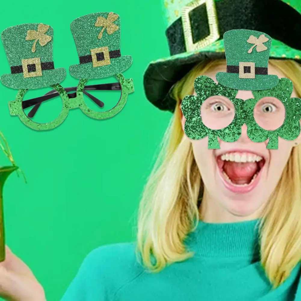 Beauty Eyeglasses Long Lasting Eyeglasses Frame Eye-catching Glitter St Patrick's Day Costume Glasses Photo Props
Beauty Eyeglasses Long Lasting Eyeglasses Frame Eye-catching Glitter St Patrick's Day Costume Glasses Photo Props