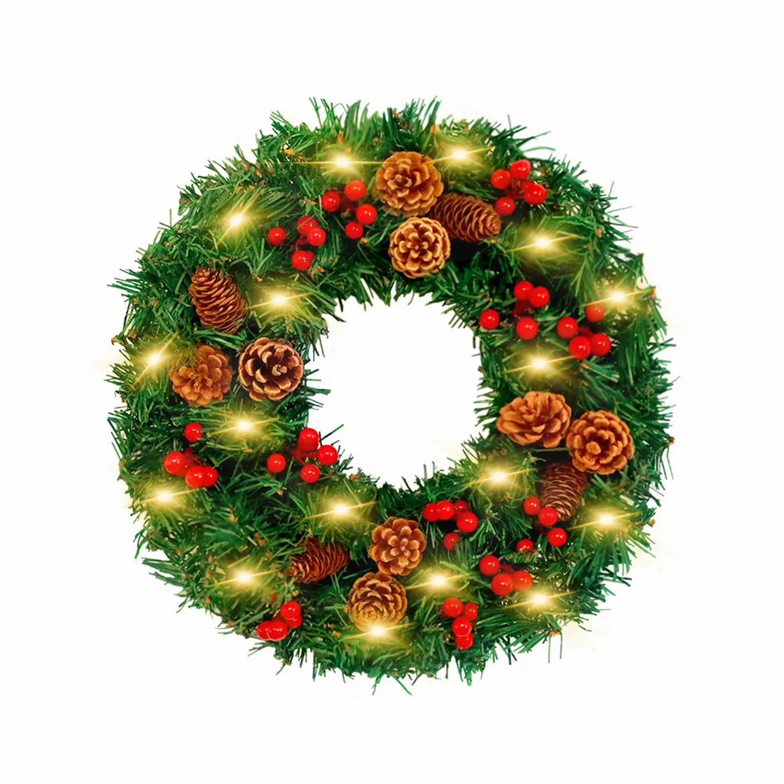 Christmas Wreath Front Door Decoration Pre Lit Artificial Xmas Wreath Garland With Battery Box Light String And Mixed Decoration
Christmas Wreath Front Door Decoration Pre Lit Artificial Xmas Wreath Garland With Battery Box Light String And Mixed Decoration
