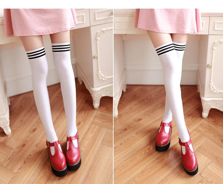Sexy Thigh High Nylon Long Stockings Cute Over Knee Socks Black Lolita Striped Socks Women Funny Christmas Gifts for Girls
Sexy Thigh High Nylon Long Stockings Cute Over Knee Socks Black Lolita Striped Socks Women Funny Christmas Gifts for Girls