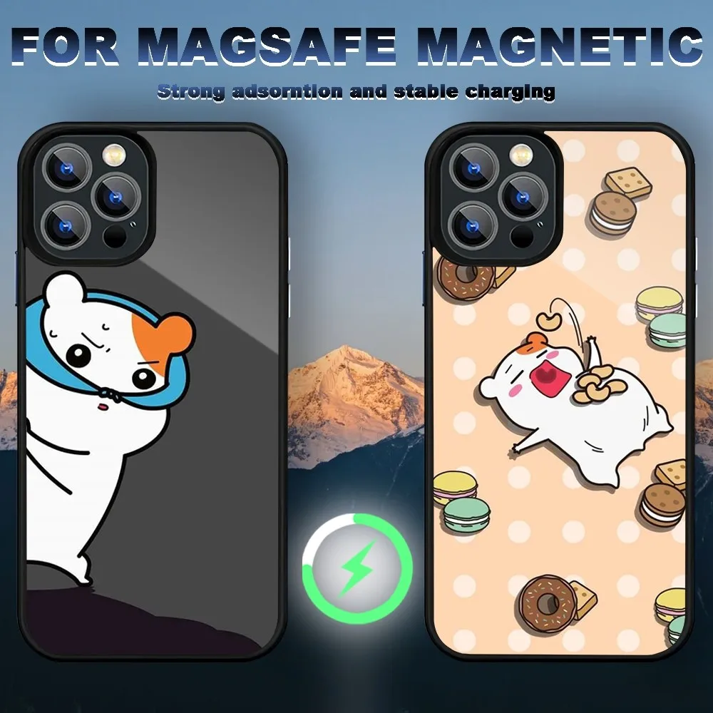 Милый Чехол Для Телефона С Рисунком Ebichu Oruchuban iPhone 15 14 13 Pro Max Plus — Магнитная