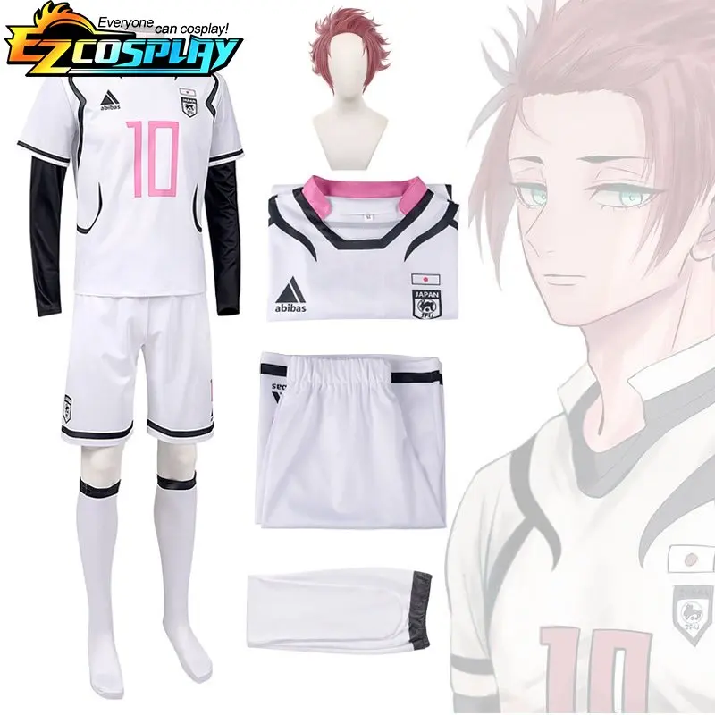 Blue Lock Anime Cosplay Costume Wig Sae U20 Football Soccer White Team Uniform Football Jersey Sportswear Man
Blue Lock Anime Cosplay Costume Wig Sae U20 Football Soccer White Team Uniform Football Jersey Sportswear Man