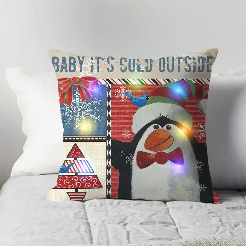 Bedroom Living Room Decorative Cushion Cover Pillowcase Cartoon Geometric Cute Elk Penguin LED Light Christmas Pillowcase
Bedroom Living Room Decorative Cushion Cover Pillowcase Cartoon Geometric Cute Elk Penguin LED Light Christmas Pillowcase