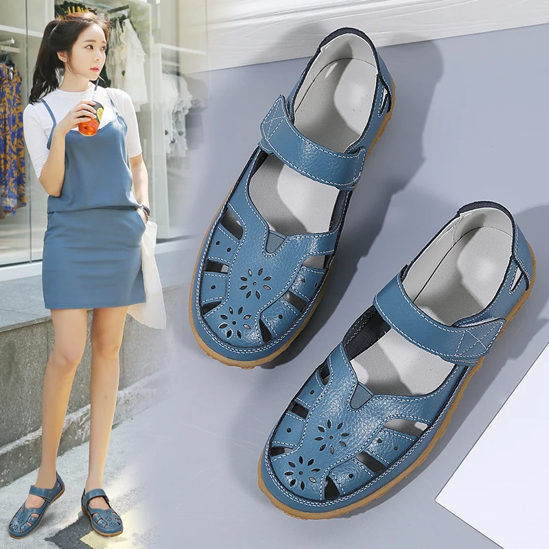 Womans Hole Summer Shoes Female Leather Footwear 2022 Fashion Hook Loop Boat Shoes For Women Flats Ladies Classic Loafers
Womans Hole Summer Shoes Female Leather Footwear 2022 Fashion Hook Loop Boat Shoes For Women Flats Ladies Classic Loafers