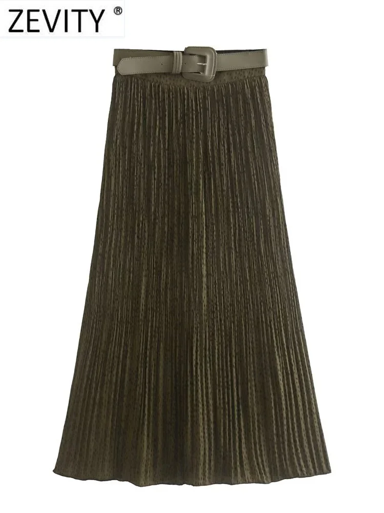 Zevity Women Fashion Leopard Print Buckle Sashes Pleated Midi Skirt Faldas Mujer Female Chic Elastic Waist Vestidos QUN3213
Zevity Women Fashion Leopard Print Buckle Sashes Pleated Midi Skirt Faldas Mujer Female Chic Elastic Waist Vestidos QUN3213