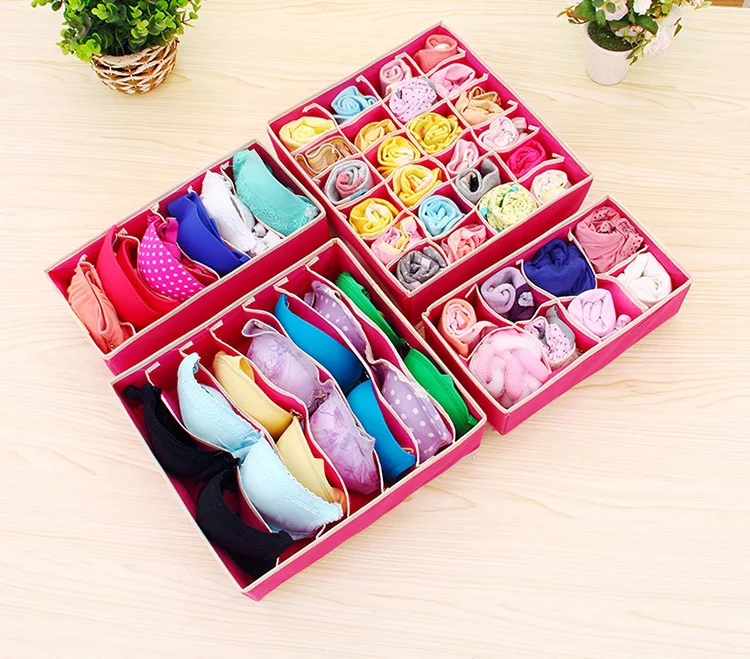 4pcs/set Socks Foldable Cabinet Drawer Storage Box Storage Box Wardrobe Underwear Bra Storage Box
4pcs/set Socks Foldable Cabinet Drawer Storage Box Storage Box Wardrobe Underwear Bra Storage Box