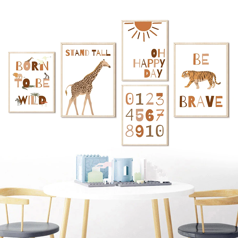 Giraffe Tiger Animals Number Alphabet Painting Nordic Posters And Prints Nursery Wall Art CanvasWall Pictures Child Room Decor
Giraffe Tiger Animals Number Alphabet Painting Nordic Posters And Prints Nursery Wall Art CanvasWall Pictures Child Room Decor