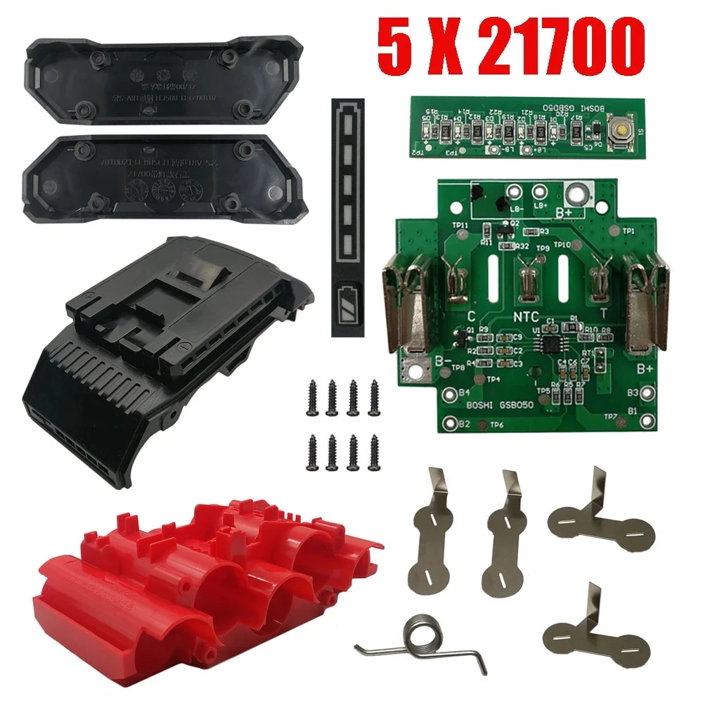1Set Battery Plastic Case Plastic 5 Core For BAT618 18V 21700 BAT618 Li-Ion Battery Plastic Case 5x21700 PCB Circuit Board
1Set Battery Plastic Case Plastic 5 Core For BAT618 18V 21700 BAT618 Li-Ion Battery Plastic Case 5x21700 PCB Circuit Board